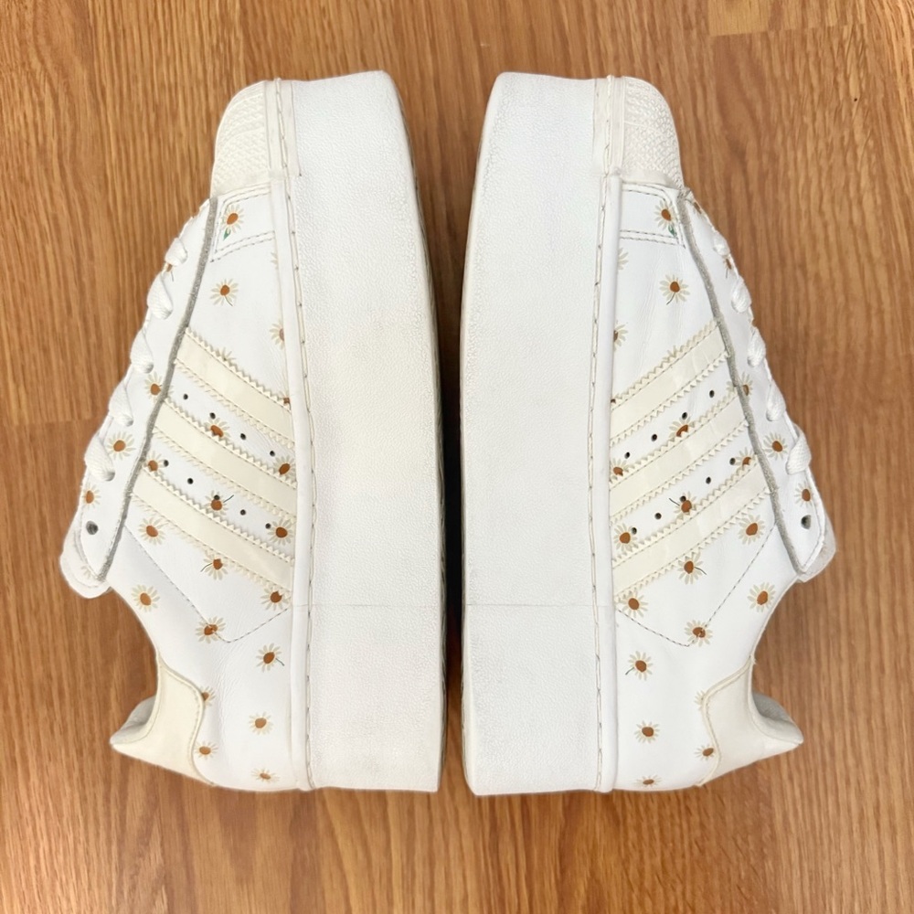 ADIDAS OPENING CEREMONY WHITE LEATHER FLORAL PRINT PLATFORM SNEAKERS SHOES - Picture 5 of 10